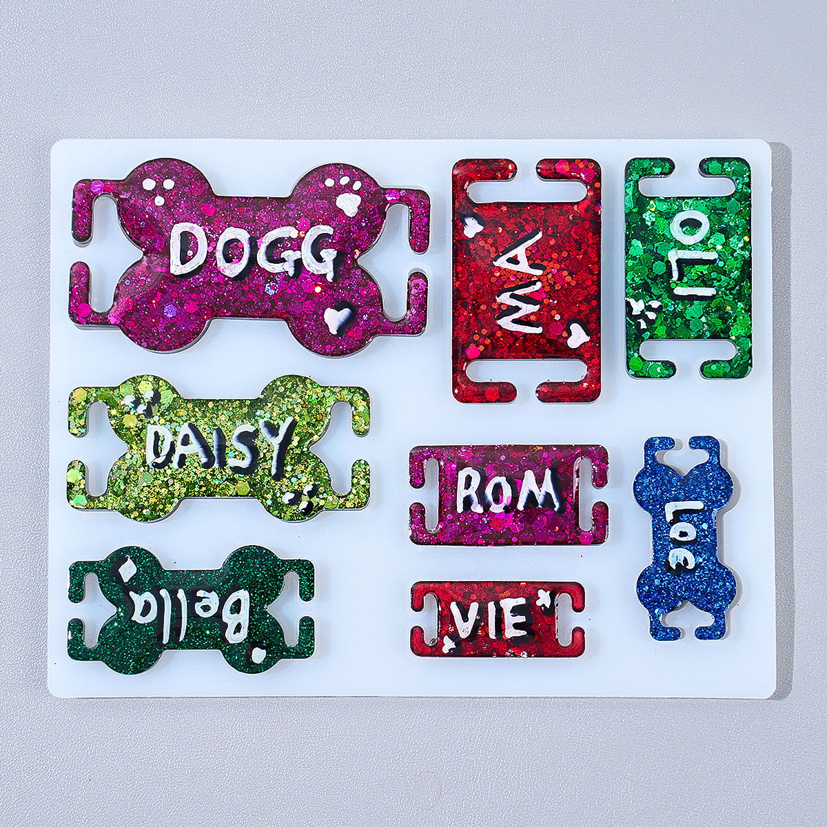 DIY Cat Dog ID Tag Silicone Mo - Name Necklace Custom ulasan dan harga