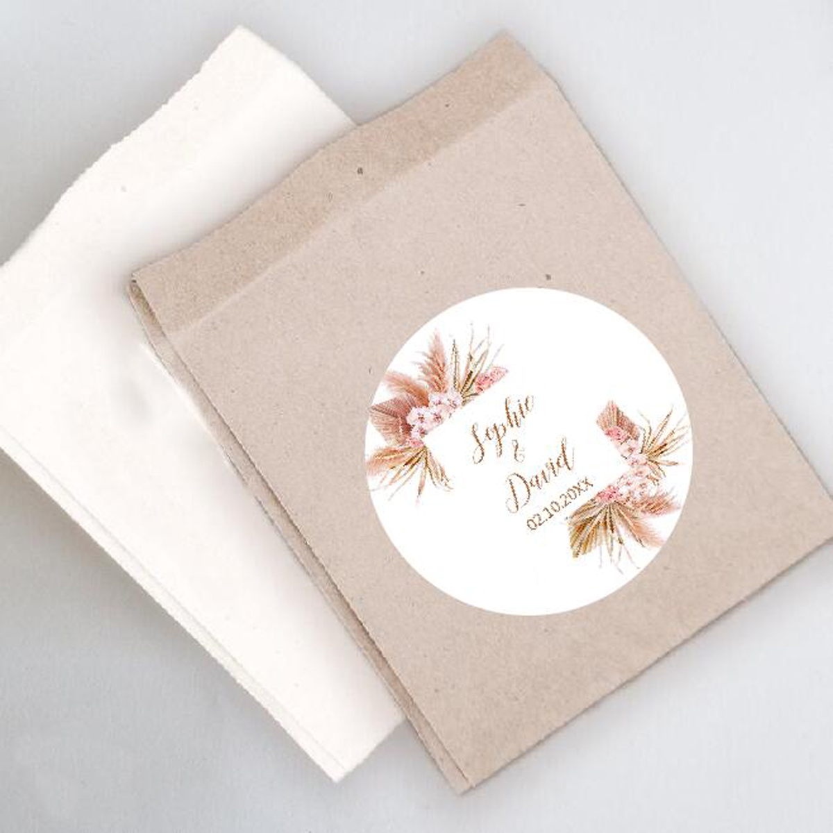 96Pcs Pampas Grass Stickers fo - Personalised Candle Label ulasan dan harga