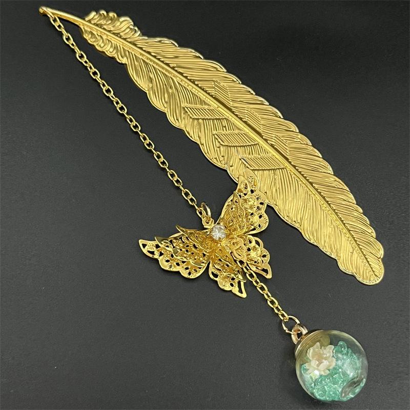 1PC Metal Bookmark Creative Im - Dried Flower Bookmark ulasan dan harga