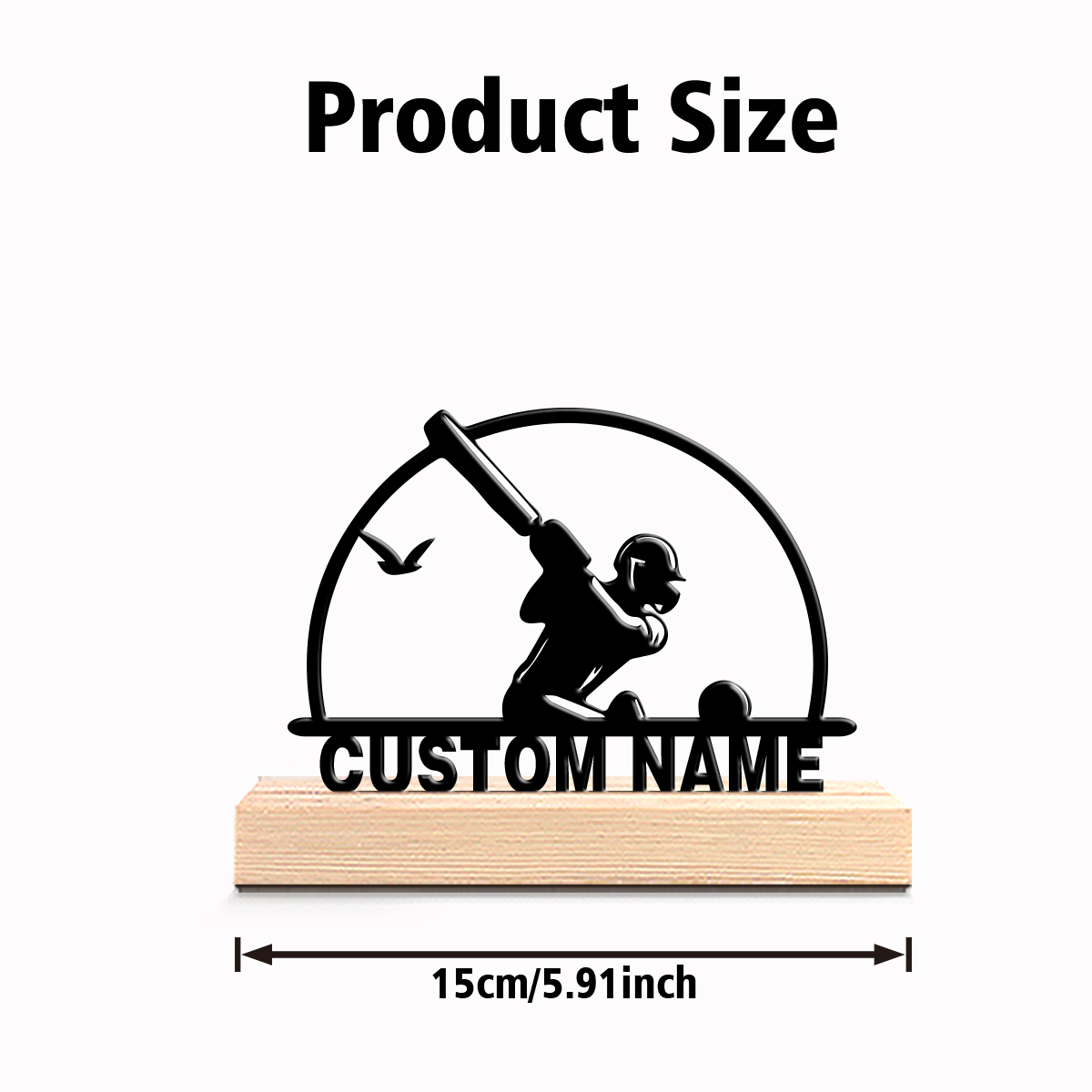 1pc Personalized Custom Baseba - Engraved Wood Frame ulasan dan harga