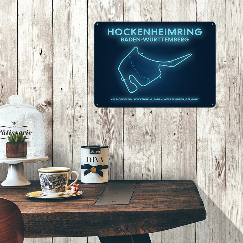Hockenheimring Circuit Neon Ma - Custom Map Poster ulasan dan harga