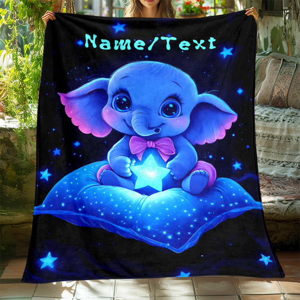 Personalized Cute Blue Elephan - Custom Night Sky ulasan dan harga