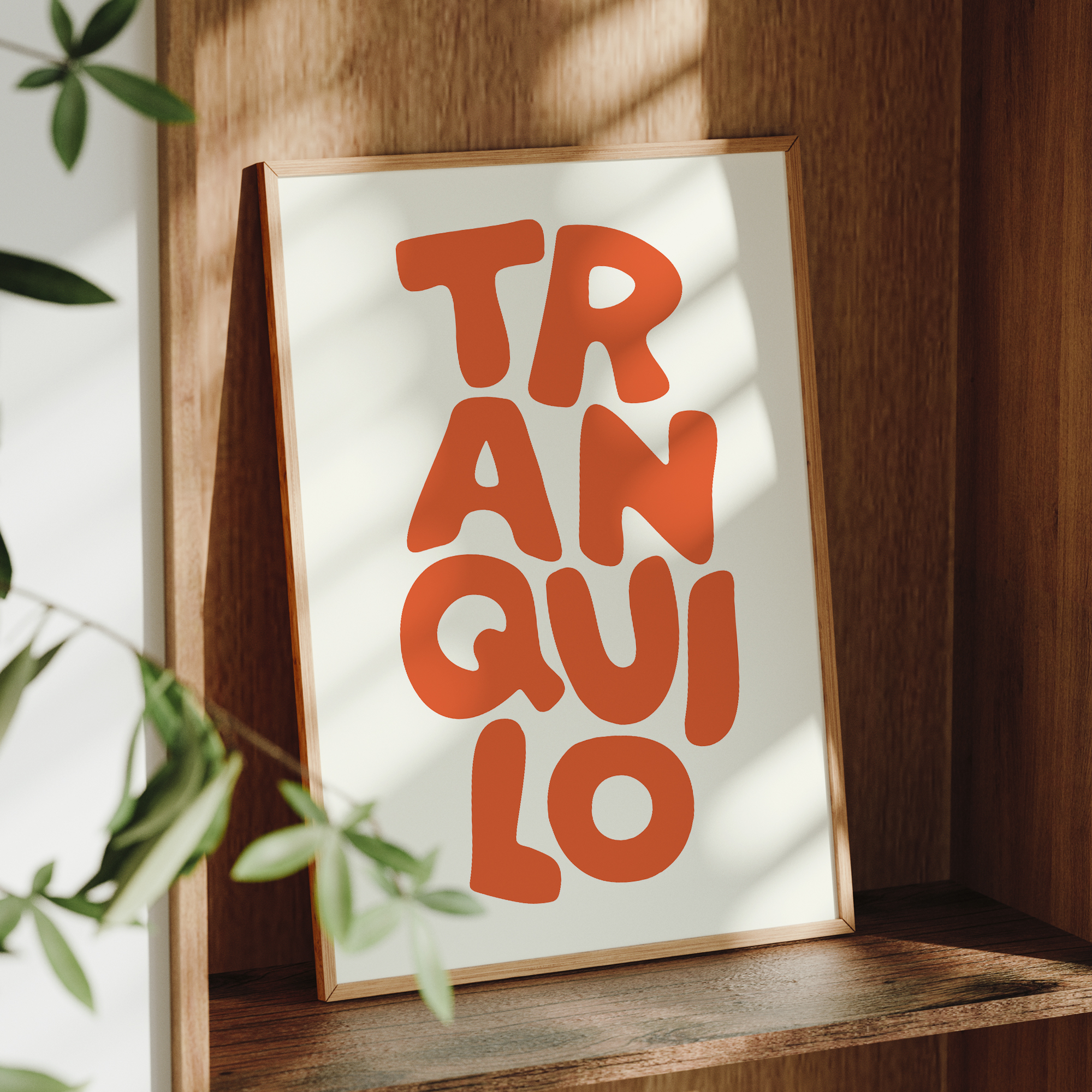 Boho Tranquilo Orange Cream Re - Custom Map Poster ulasan dan harga