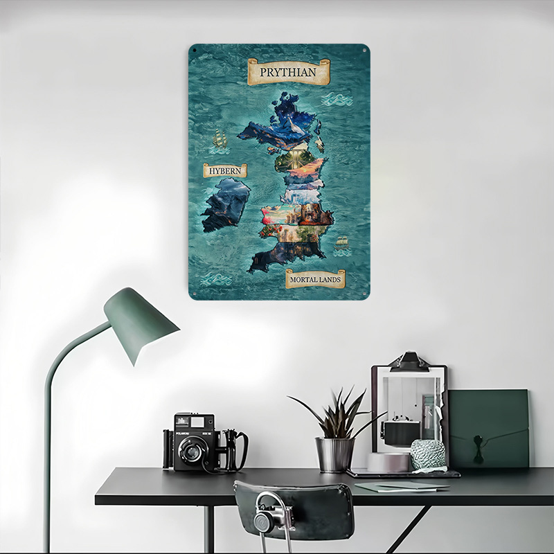 Fantasy Map of Prythian and Hy - Custom Map Poster ulasan dan harga