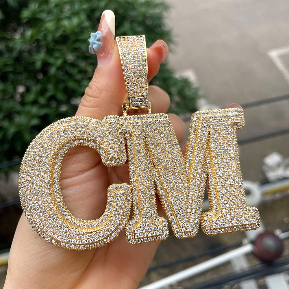 BIG Customized Name Letters Ic - Name Necklace Custom ulasan dan harga