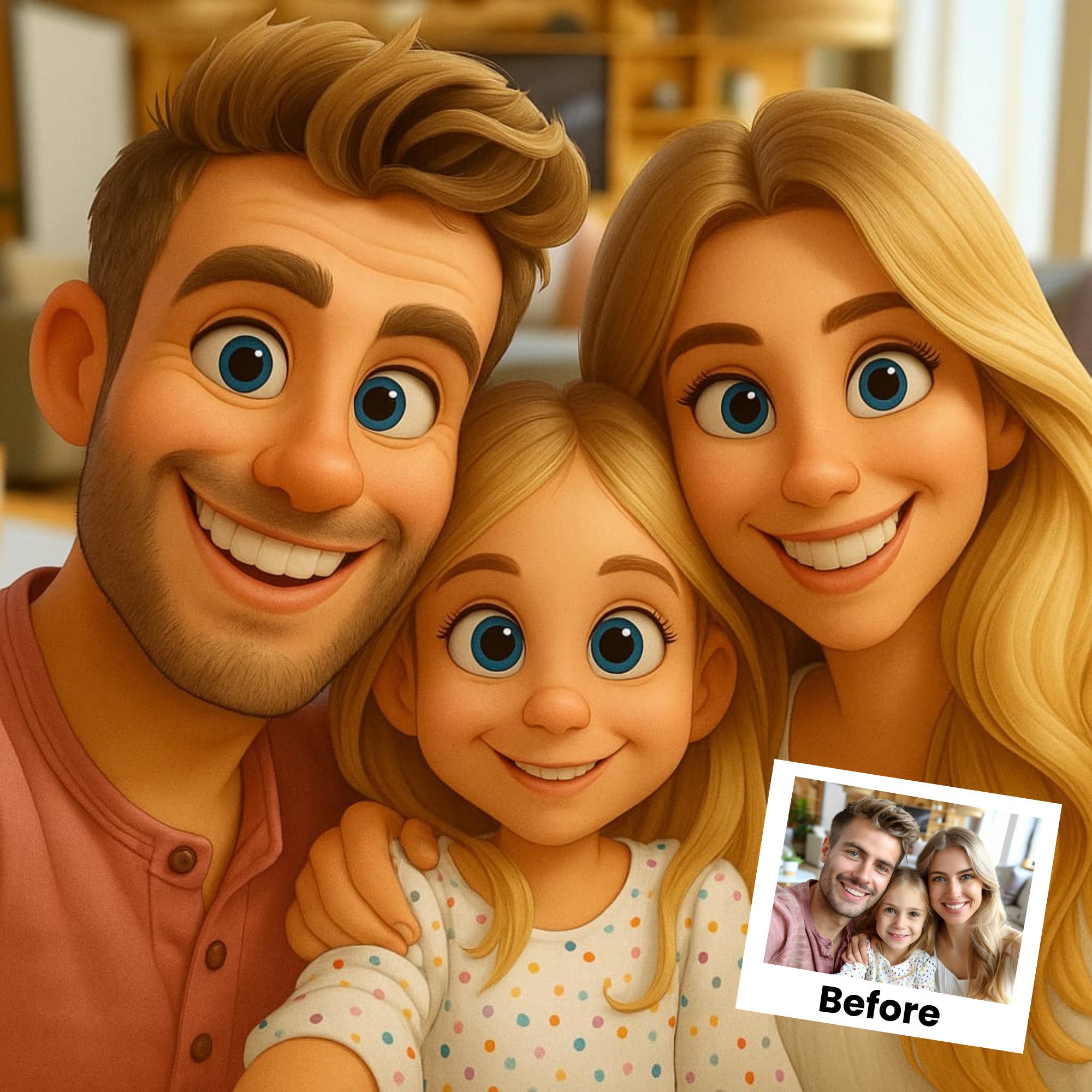 Custom Cartoon style portrait  - Pet Portrait Custom ulasan dan harga
