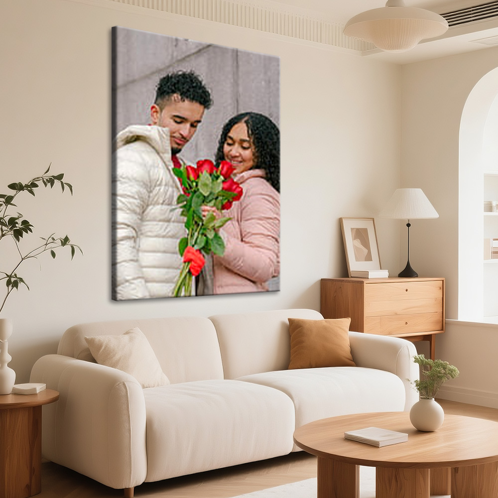 1 Pc Customized Photos on Canv - Engraved Wood Frame ulasan dan harga