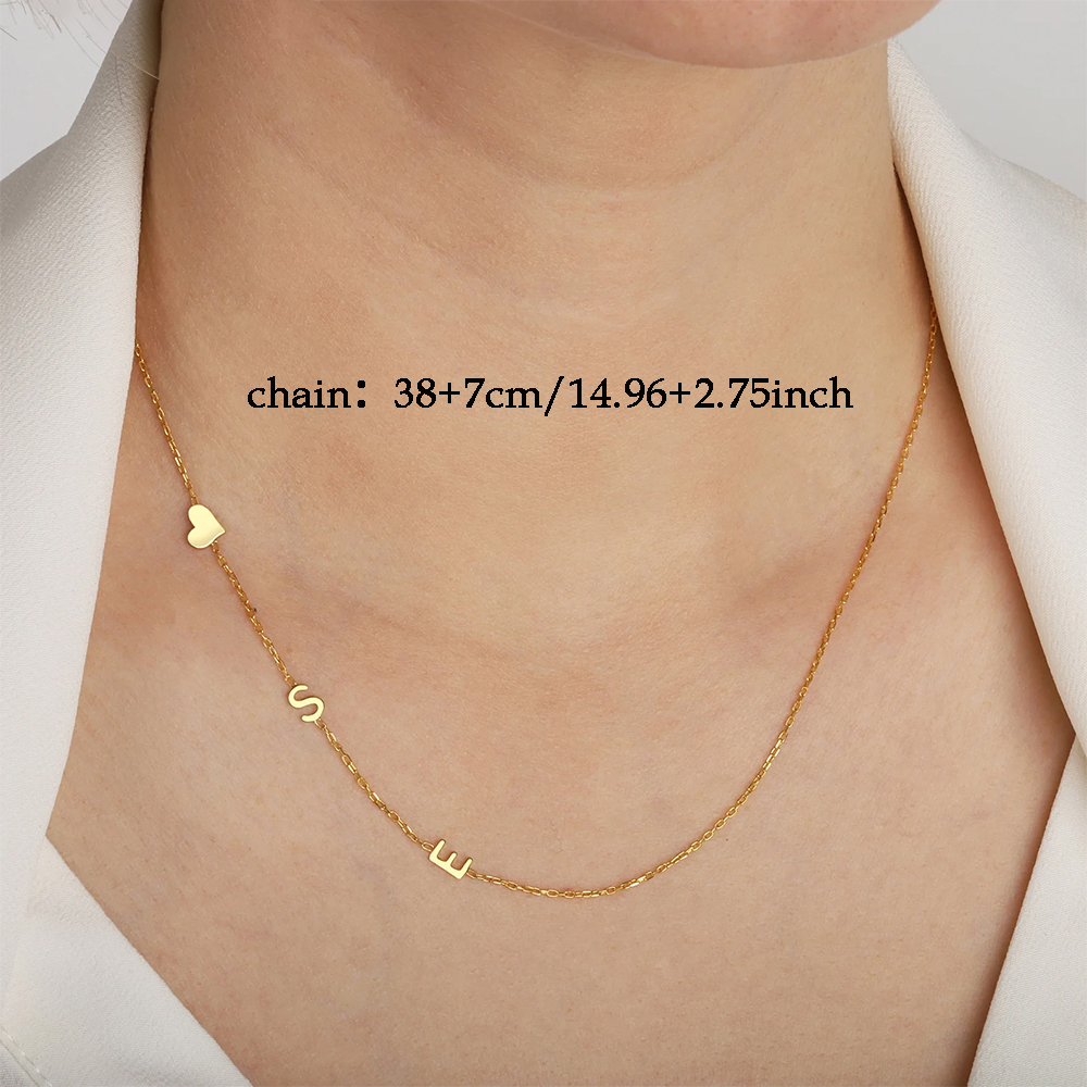 Custom Heart Sideways Letter I - Name Necklace Custom ulasan dan harga