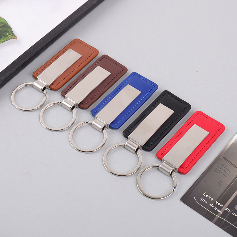 PU Leather Custom Name Keychai - Initial Ring Custom ulasan dan harga
