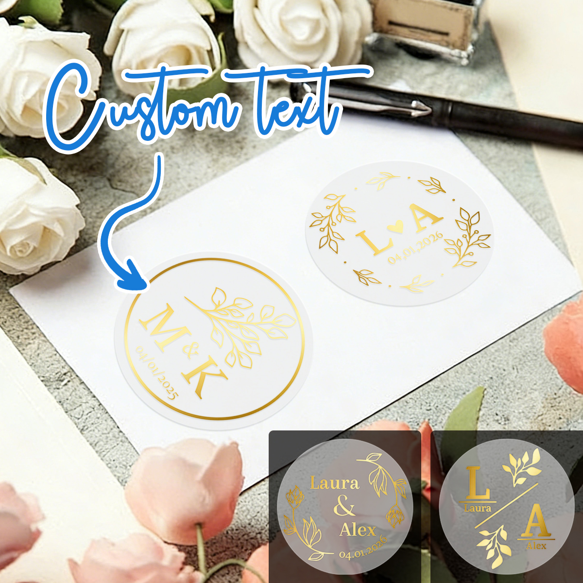 30/60/120/240pcs Custom Text R - Personalised Candle Label ulasan dan harga