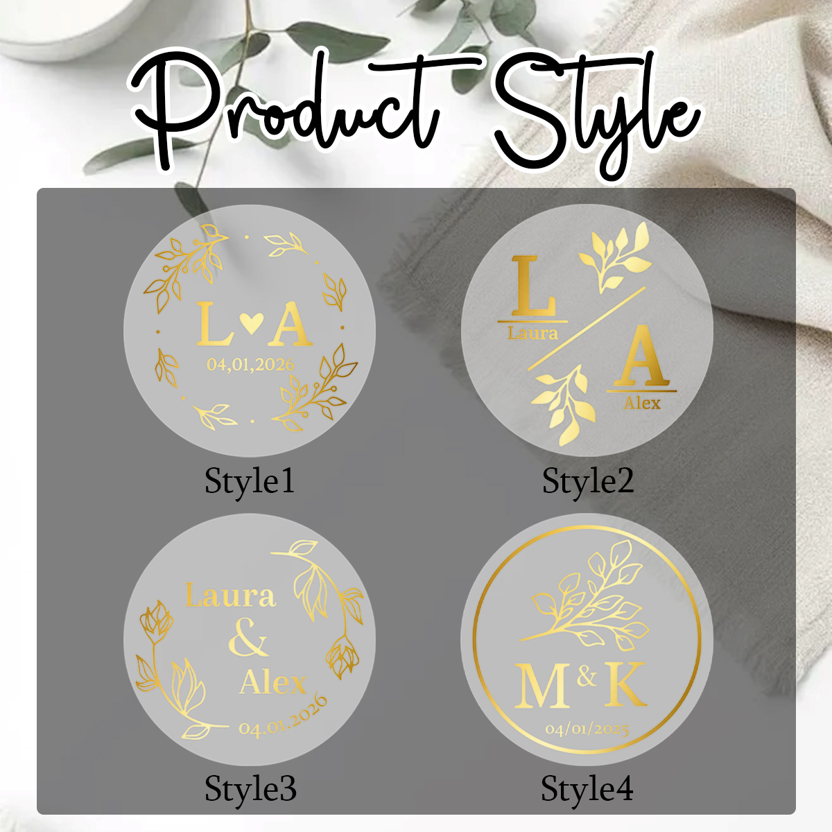 30/60/120/240pcs Custom Text R - Personalised Candle Label ulasan dan harga