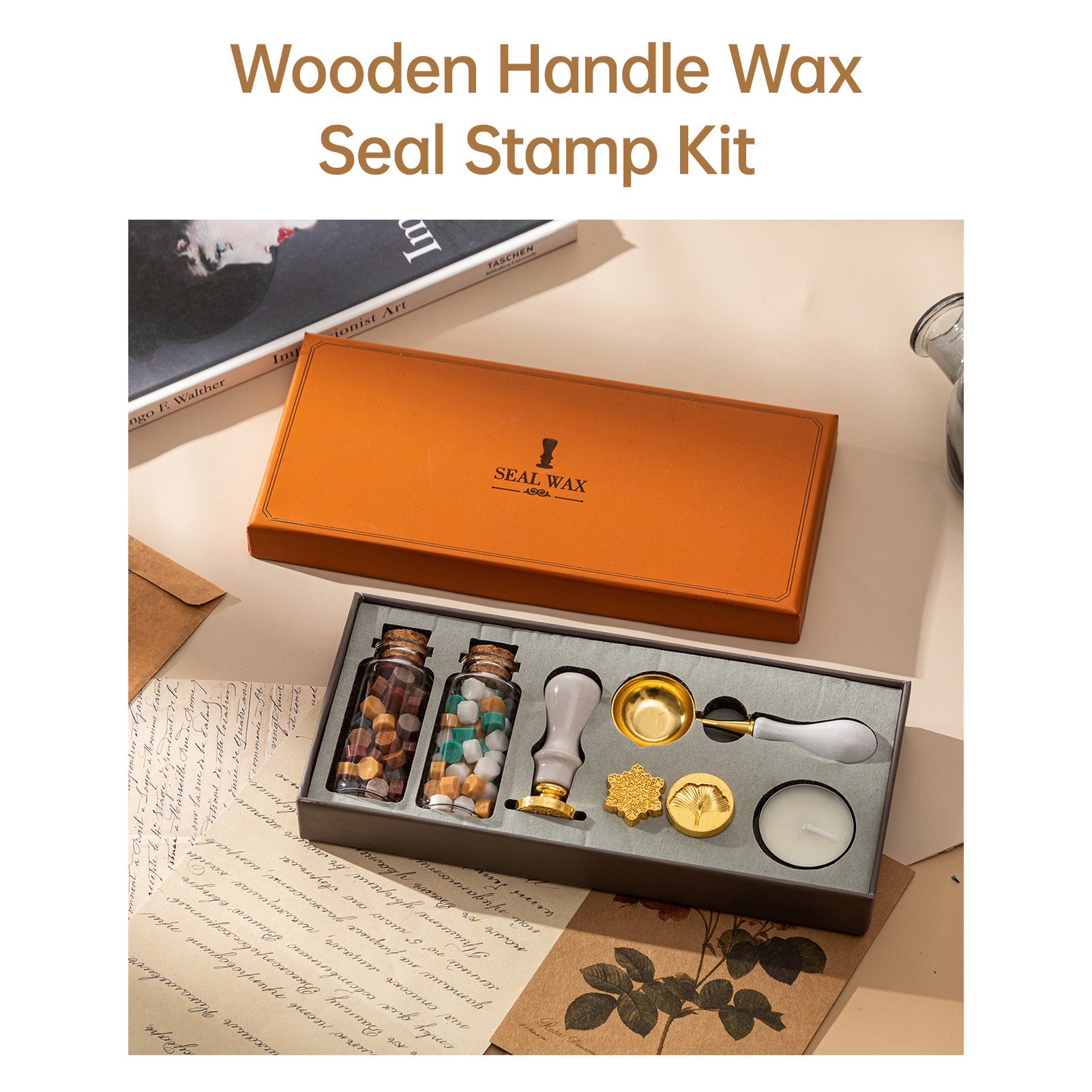 【HOT】Wax Seal Stamp Kit with 3 - Wax Seal Letter Kit ulasan dan harga