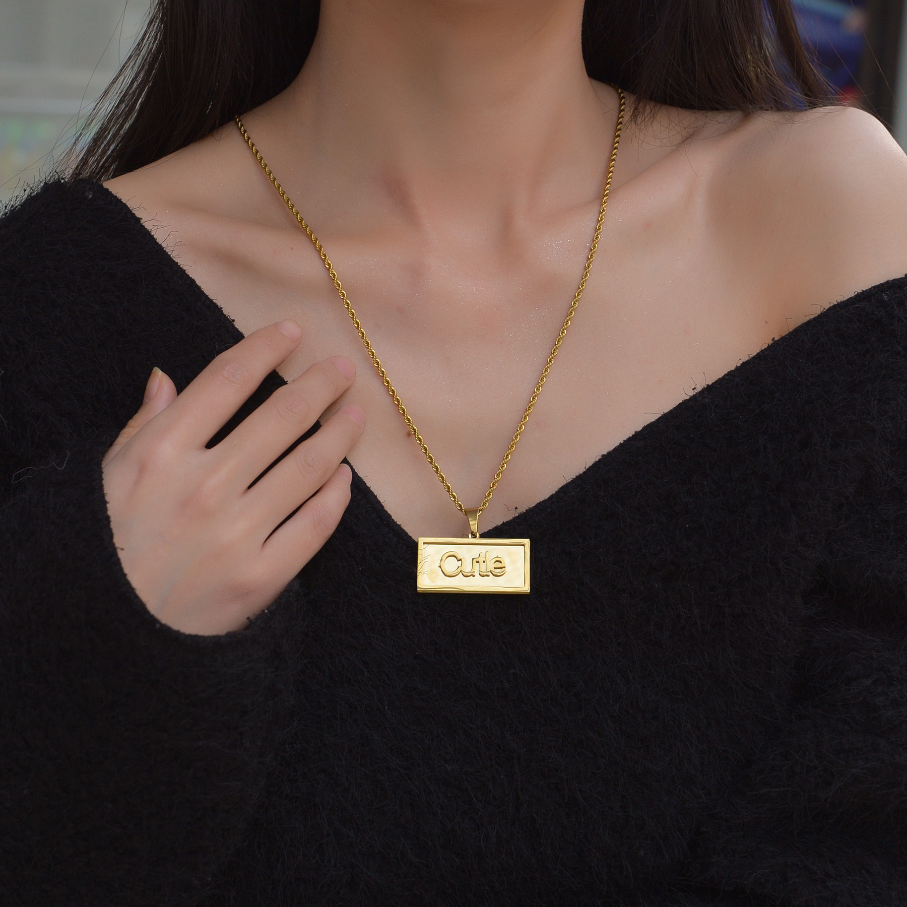 Custom Name Hip Hop Necklace f - Name Necklace Custom ulasan dan harga
