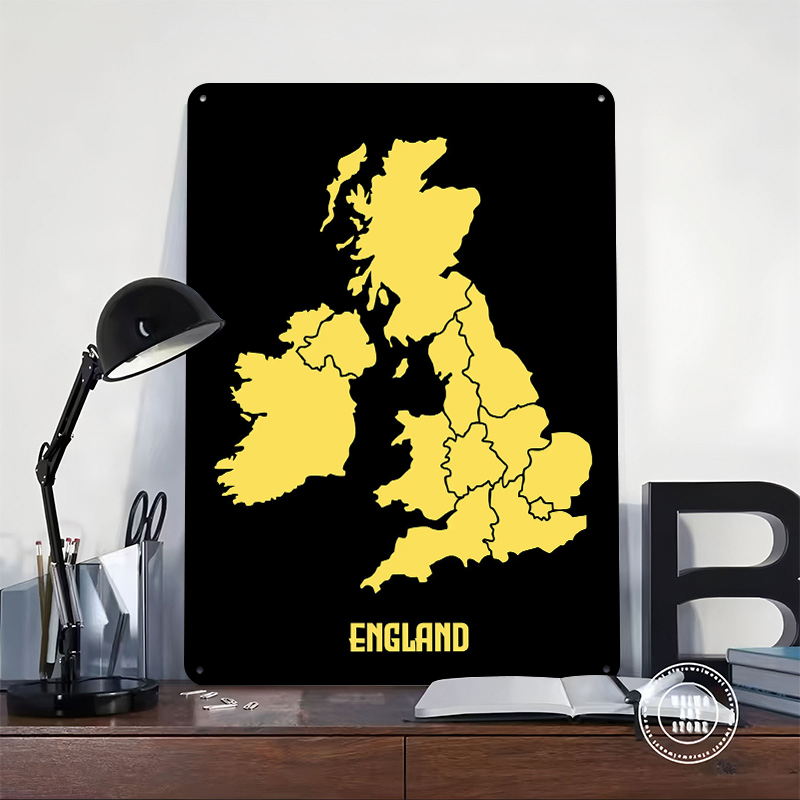 Map of England Printed Poster  - Custom Map Poster ulasan dan harga