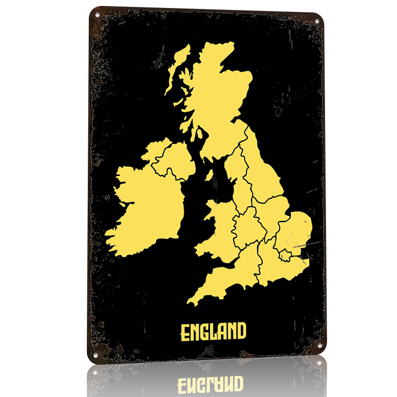 Map of England Printed Poster  - Custom Map Poster ulasan dan harga