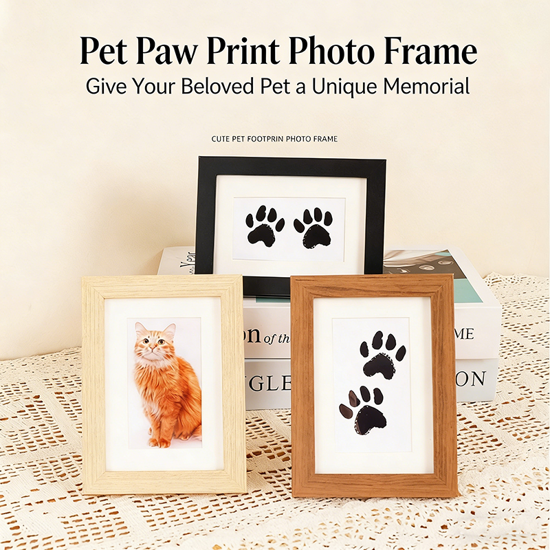 Diy Wooden Baby Pet Paw Print  - Engraved Wood Frame ulasan dan harga