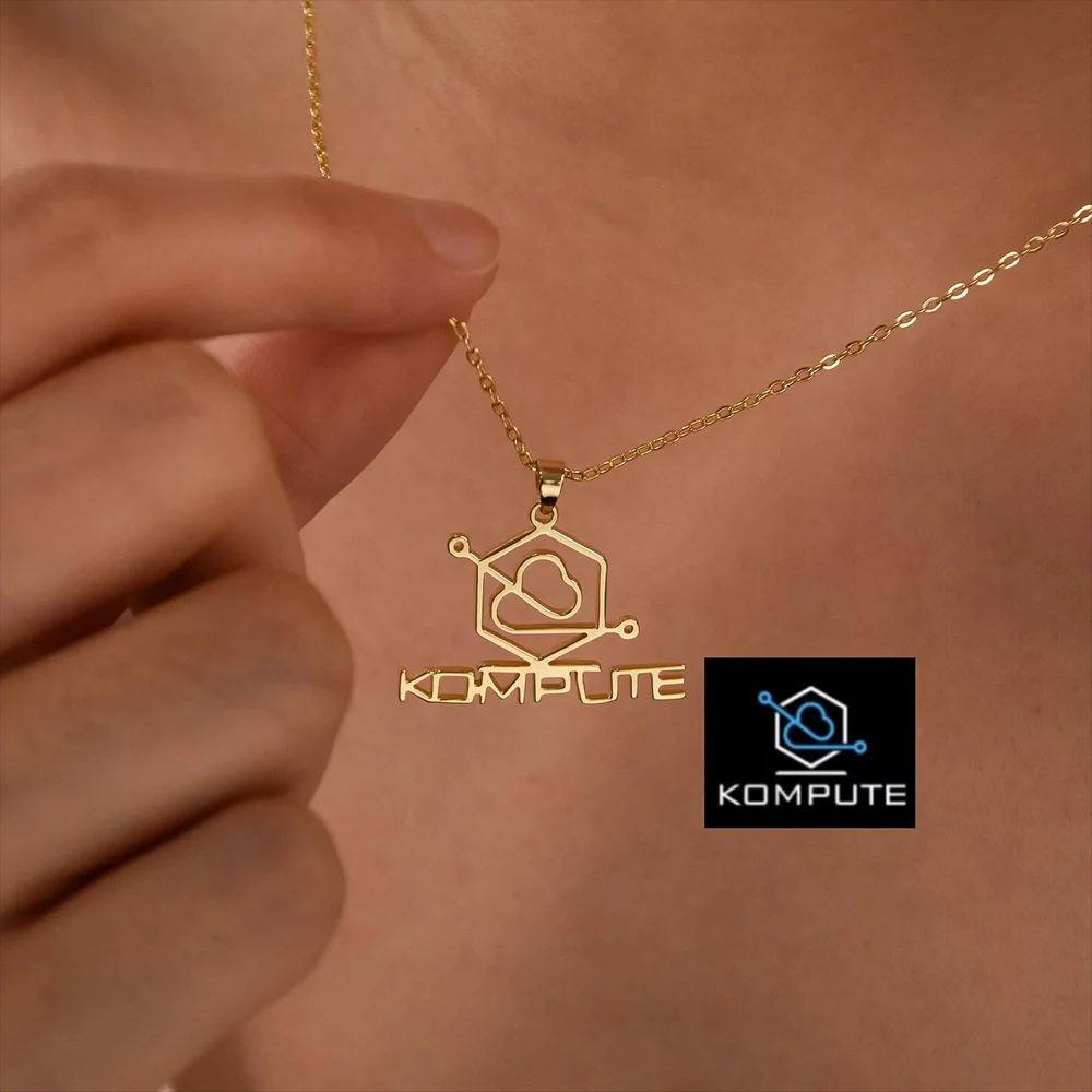 Custom Company Logo Necklace P - Name Necklace Custom ulasan dan harga