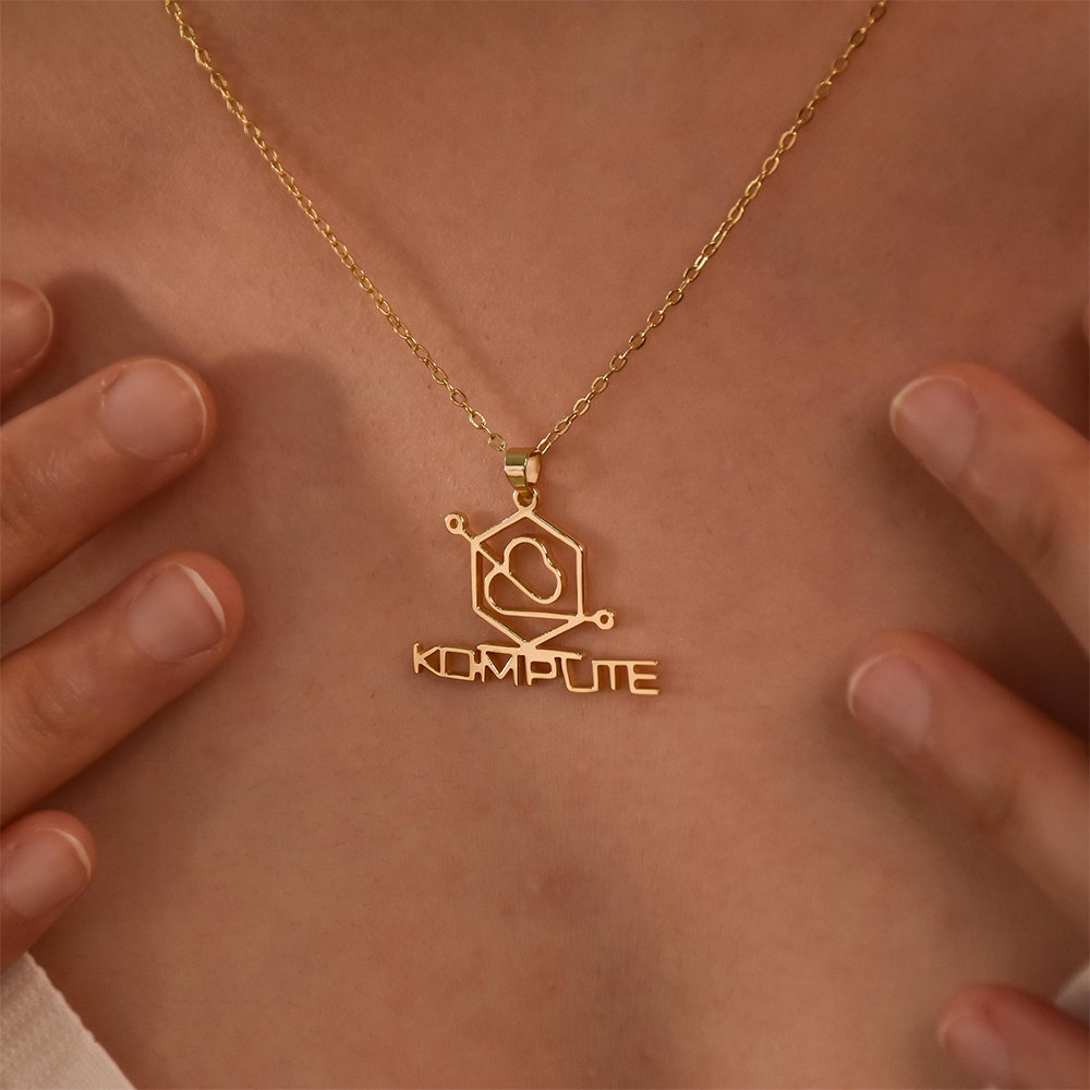 Custom Company Logo Necklace P - Name Necklace Custom ulasan dan harga