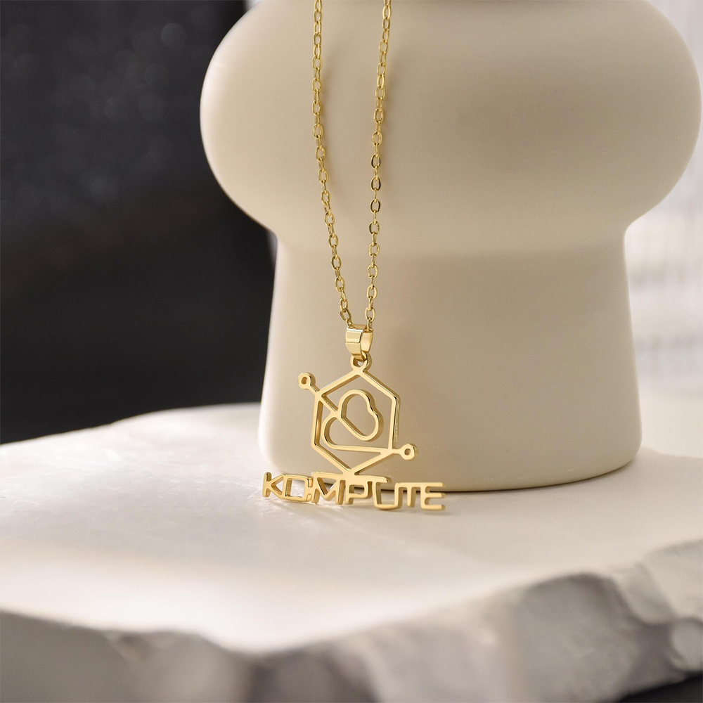 Custom Company Logo Necklace P - Name Necklace Custom ulasan dan harga