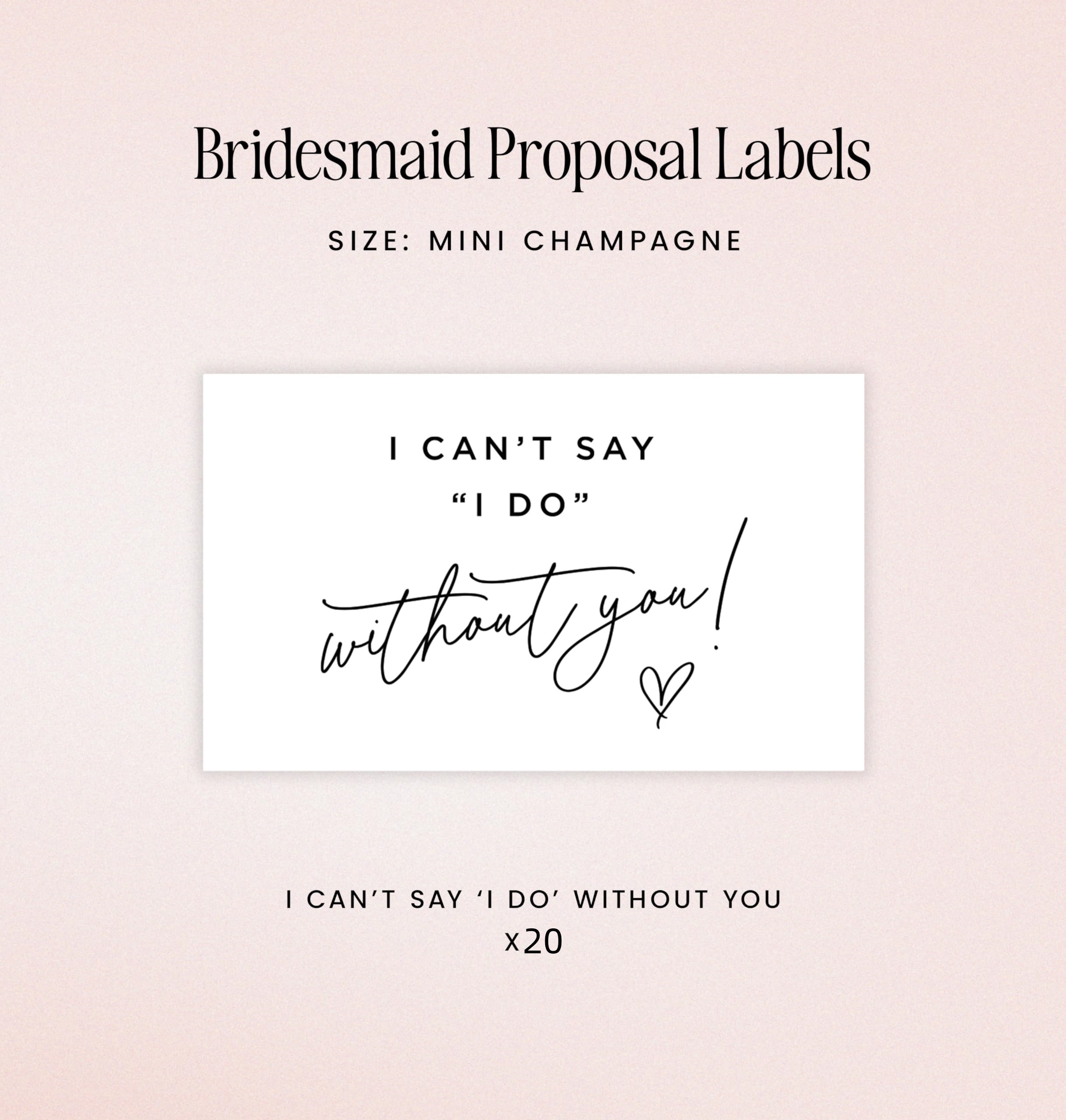 Bridesmaid Proposal Mini Champ - Personalised Candle Label ulasan dan harga
