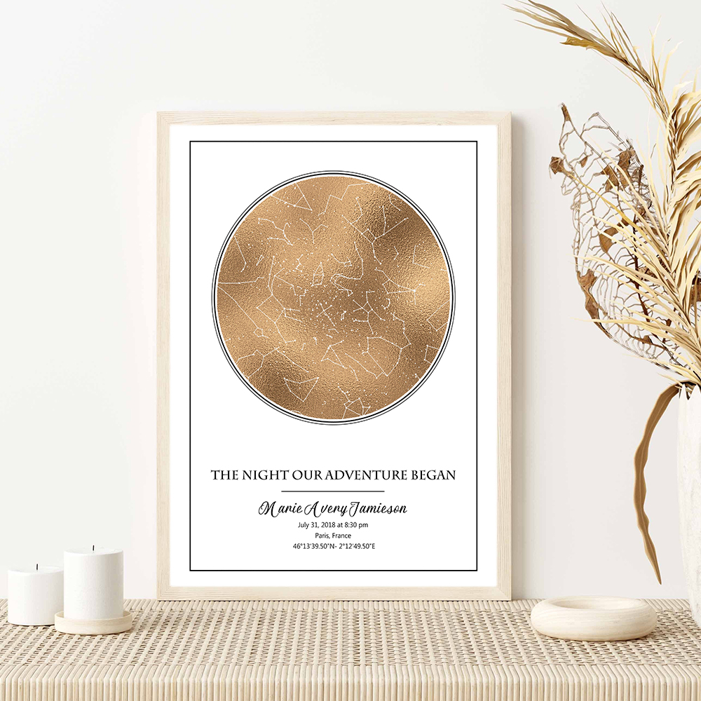 Personalized Star Map Poster B - Custom Star Map ulasan dan harga