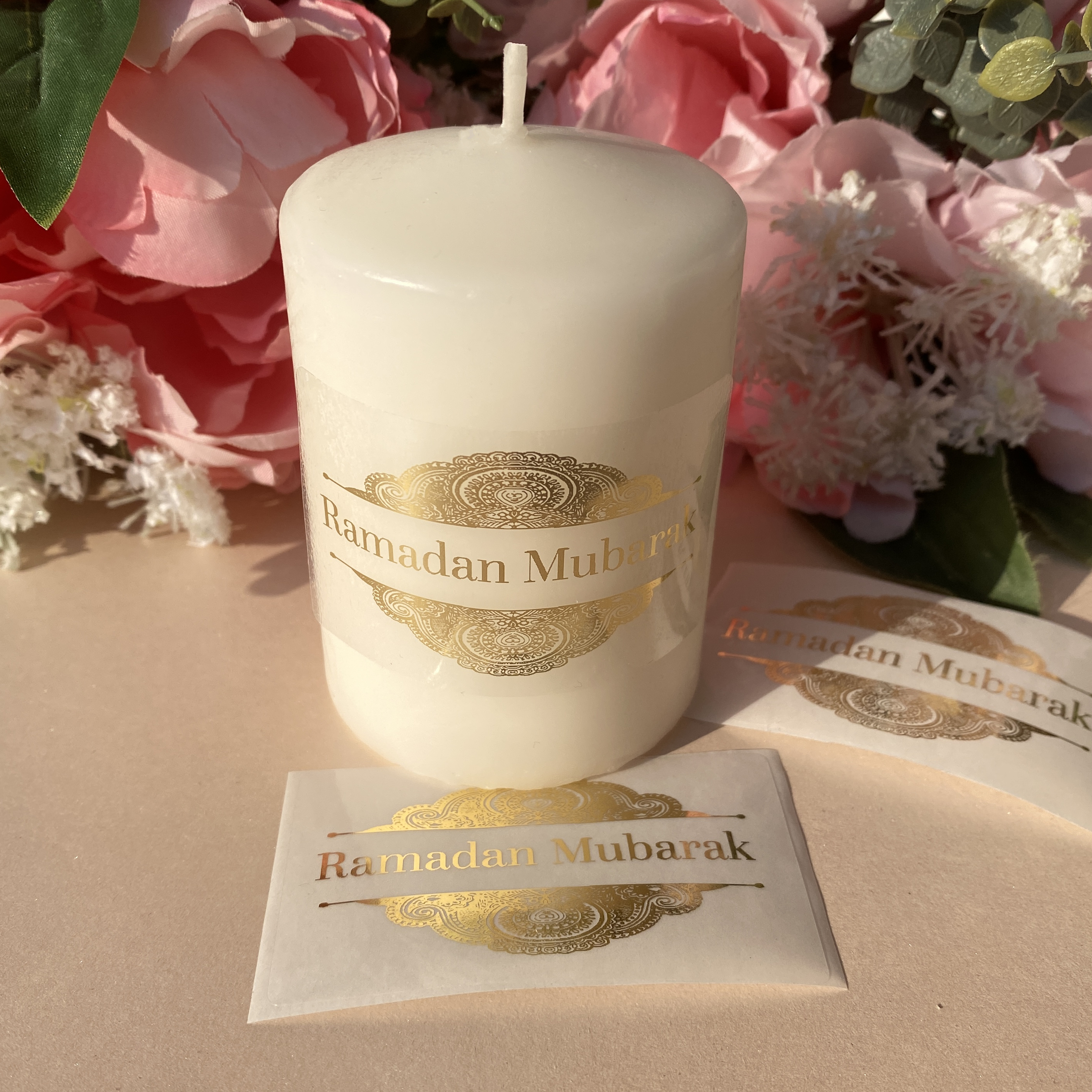 30 Ramadan Mubarak Crescent St - Personalised Candle Label ulasan dan harga