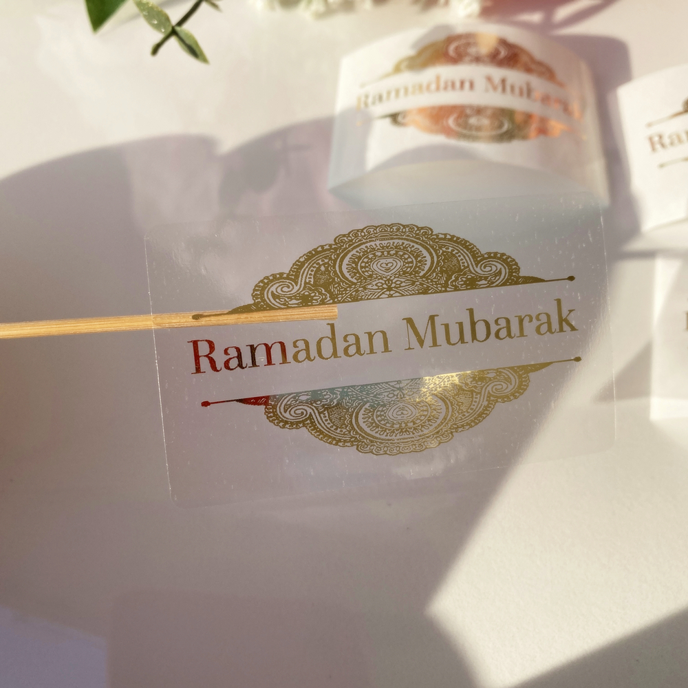 30 Ramadan Mubarak Crescent St - Personalised Candle Label ulasan dan harga