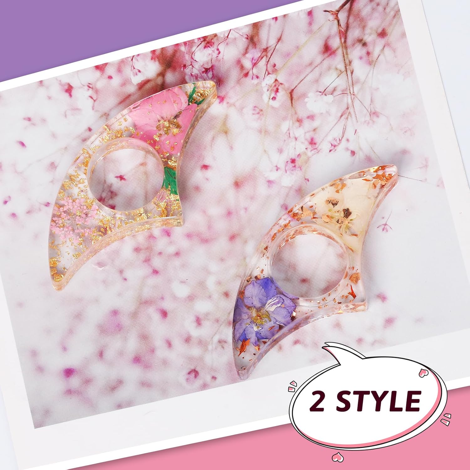 2PCS Thumb Book Page Holder, H - Dried Flower Bookmark ulasan dan harga