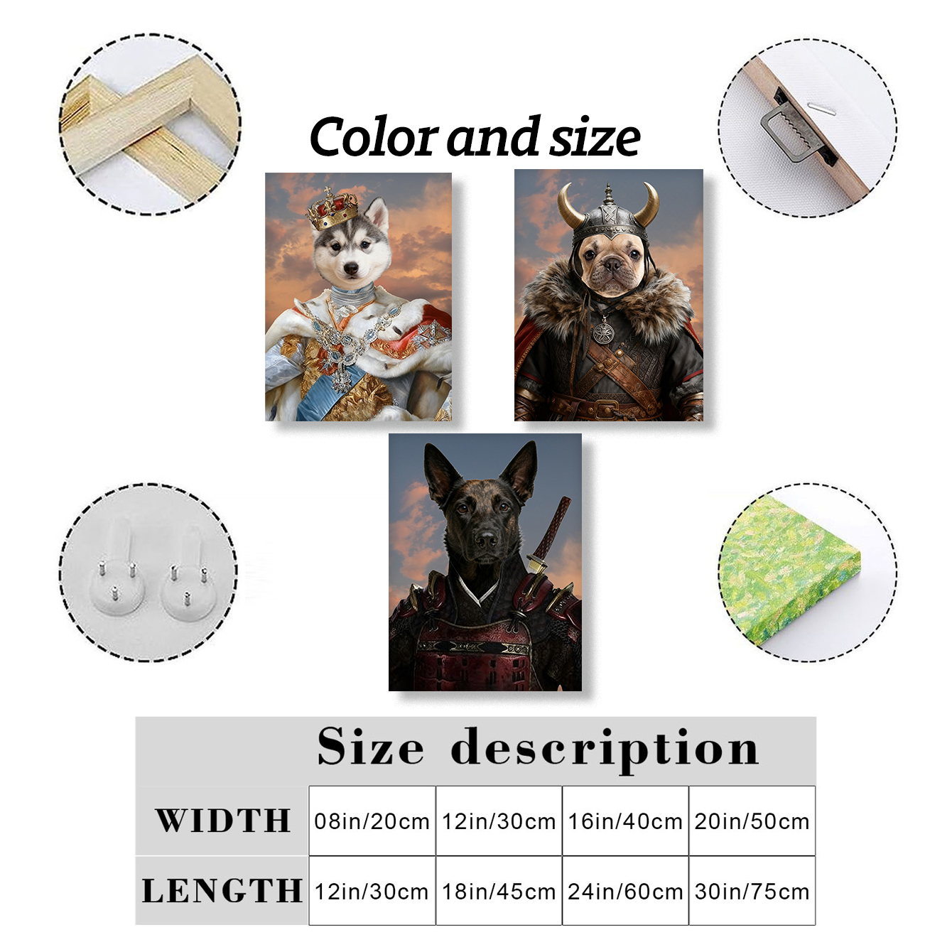 Customized Canvas Painting Roy - Pet Portrait Custom ulasan dan harga