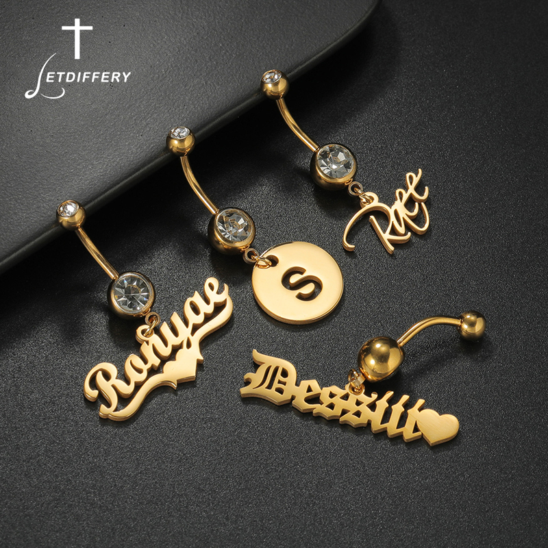 Letdiffery Custom Name Belly B - Initial Ring Custom ulasan dan harga