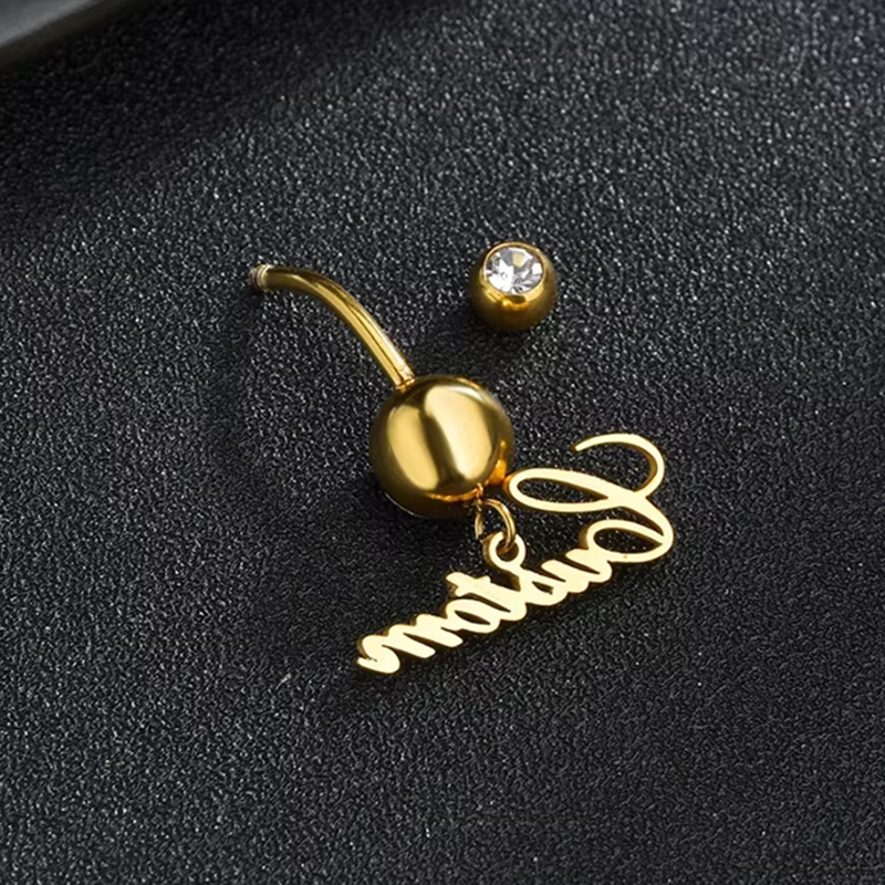 Letdiffery Custom Name Belly B - Initial Ring Custom ulasan dan harga