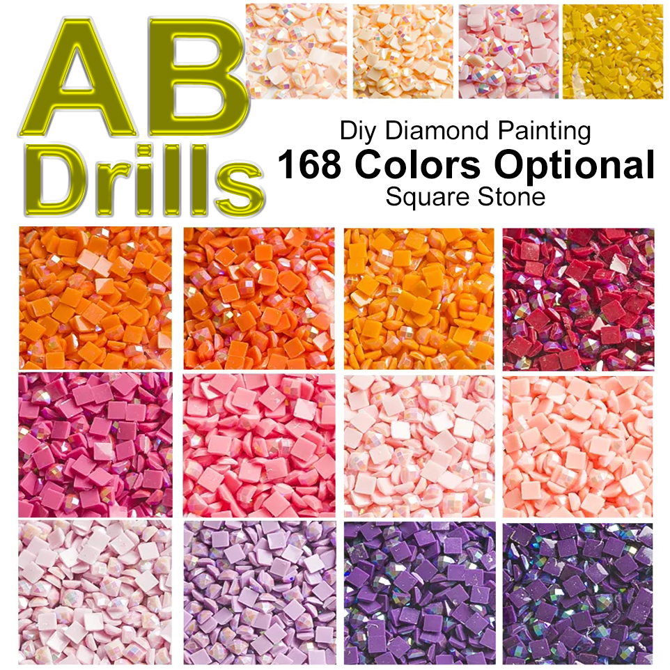 AB Square Stone Drills DIY Dia - Photo Mosaic Print ulasan dan harga