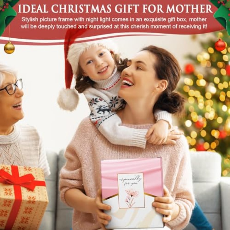 Mom Gifts from Daughters Son C - Engraved Wood Frame ulasan dan harga