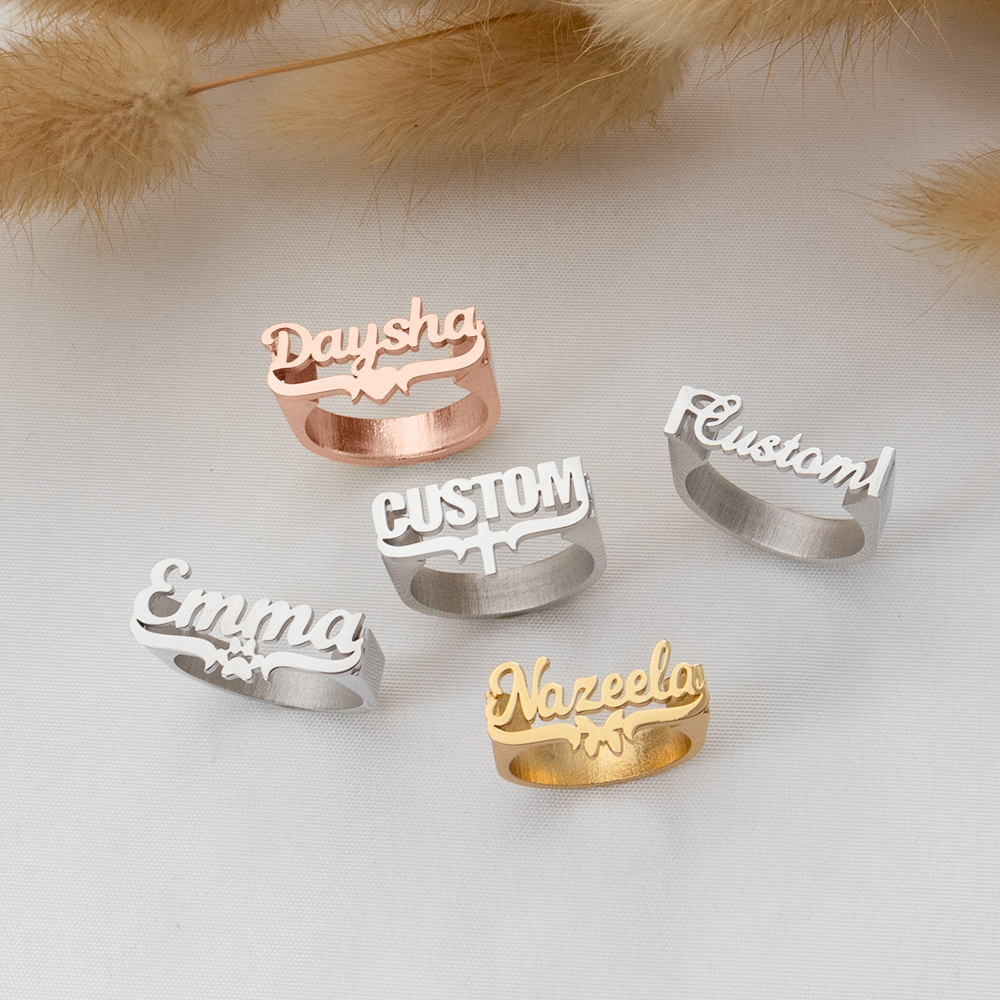 Customized Name Rings, Persona - Initial Ring Custom ulasan dan harga