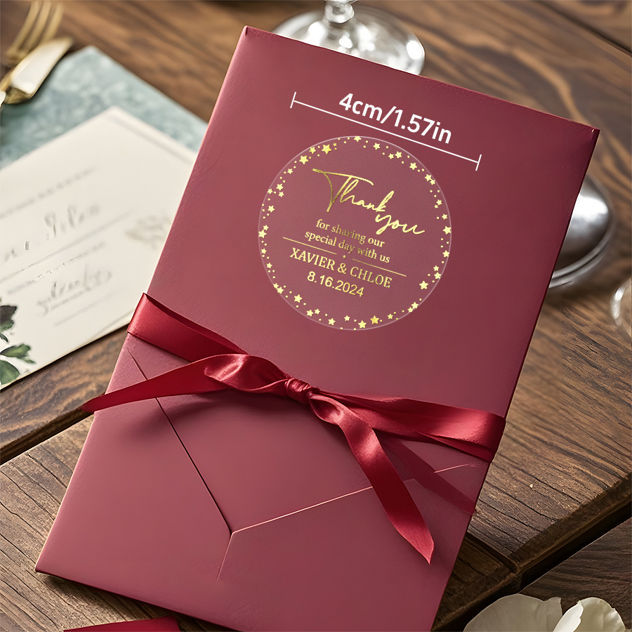 Custom Gold Transparent Waterp - Personalised Candle Label ulasan dan harga