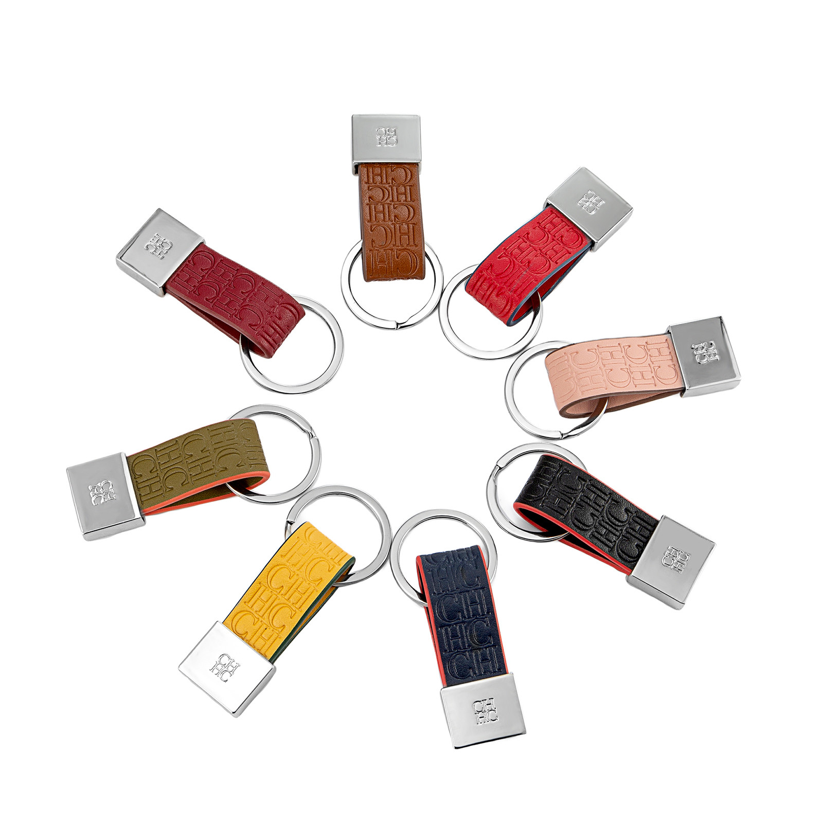 CH Embossed Monogram Leather K - Monogram Keychain Leather ulasan dan harga