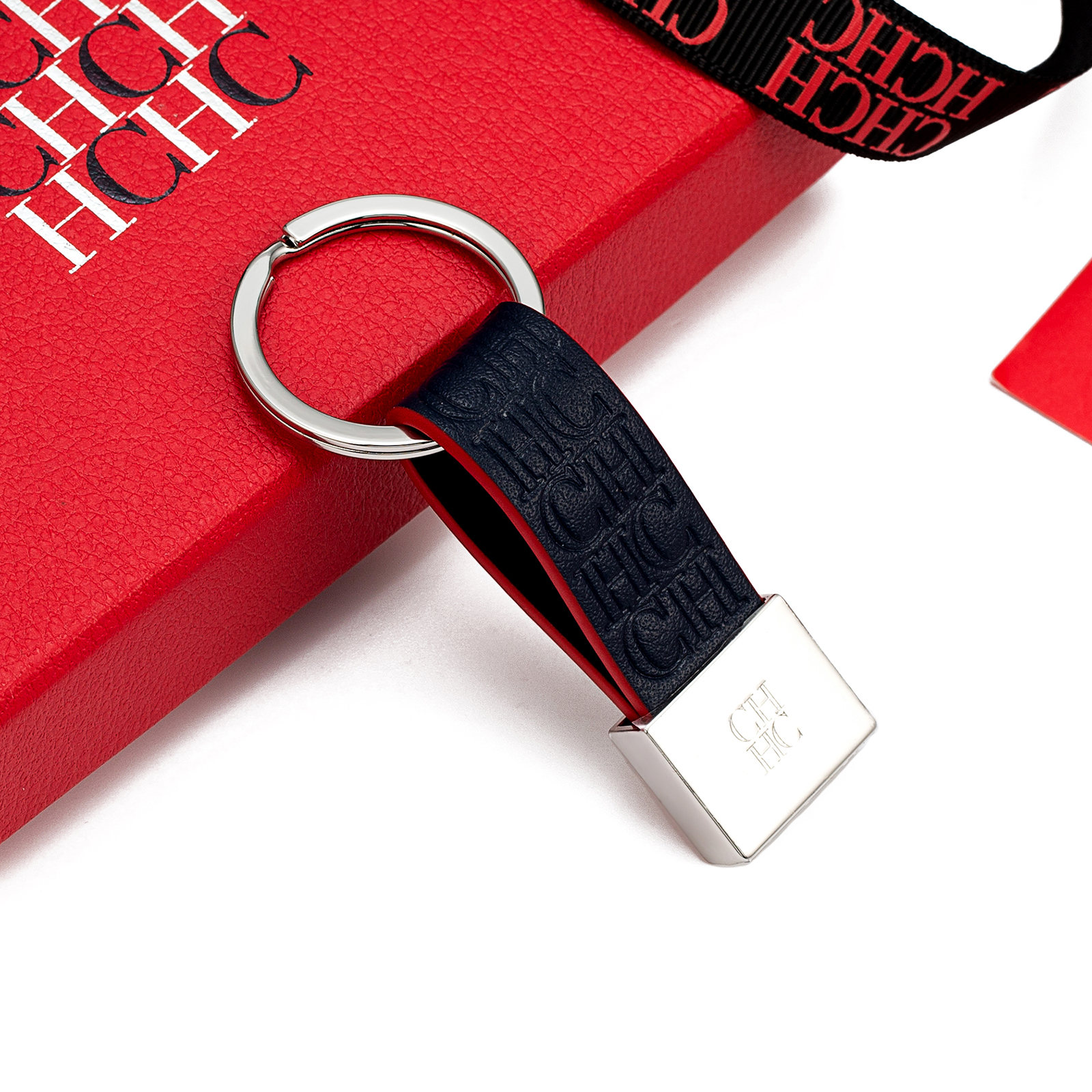 CH Embossed Monogram Leather K - Monogram Keychain Leather ulasan dan harga