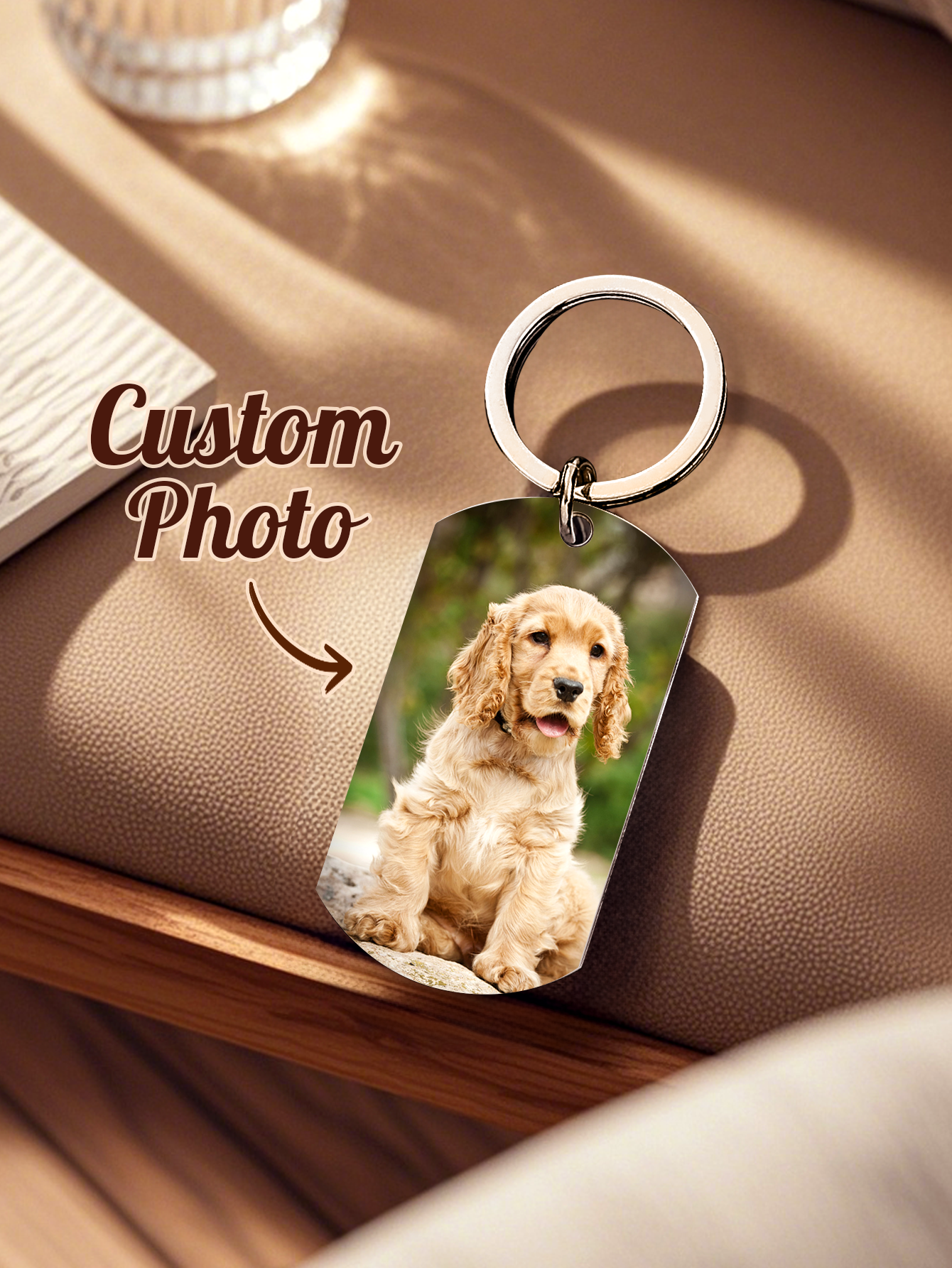 Personalized Pet Photo Keychai - Pet Portrait Custom ulasan dan harga