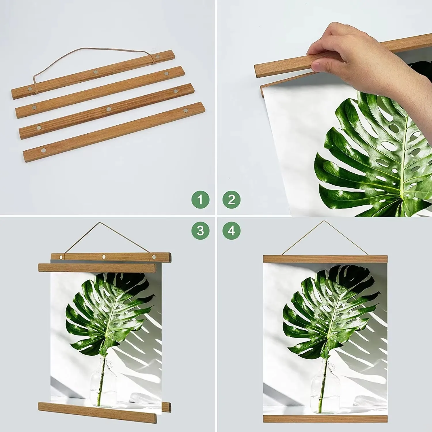 7colors 21-50cm Magnetic Woode - Engraved Wood Frame ulasan dan harga