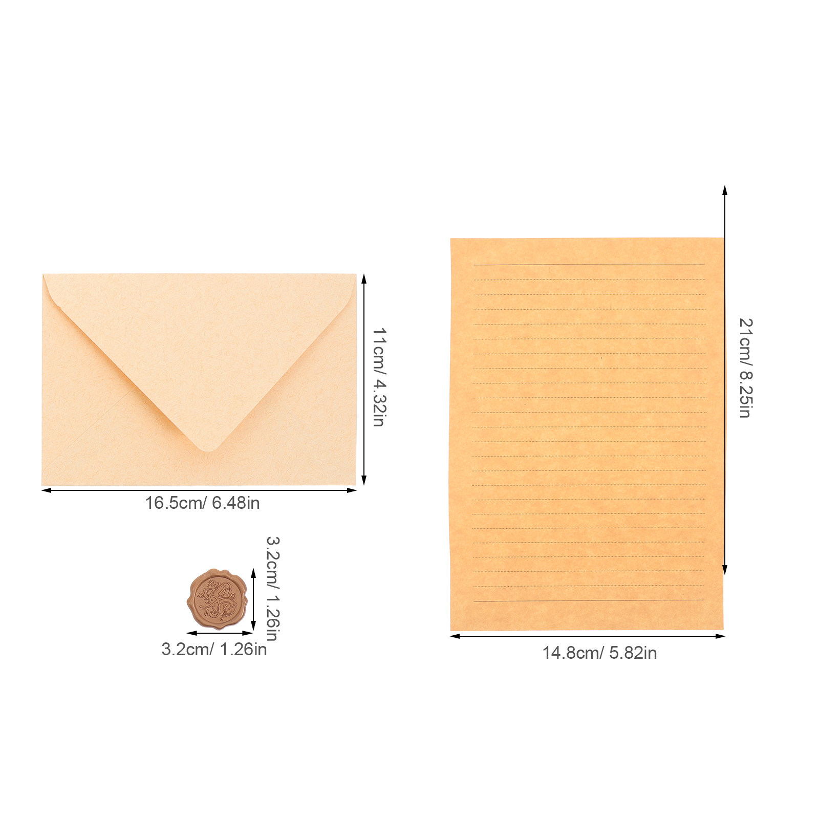 1Set Letter Writing Set Vintag - Wax Seal Letter Kit ulasan dan harga