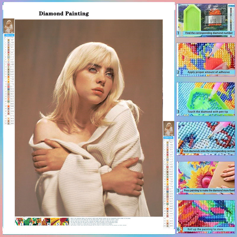 Diy Full Drill B-Billie Diamon - Photo Mosaic Print ulasan dan harga