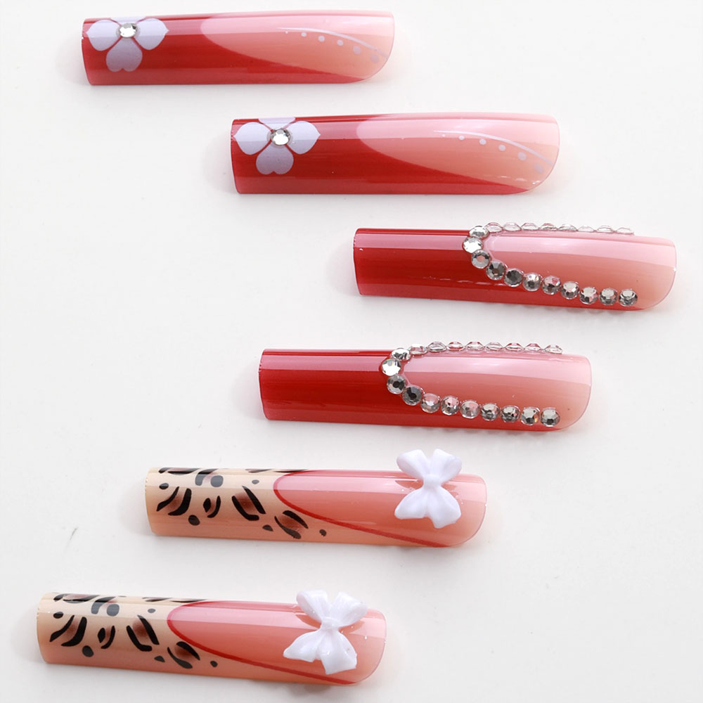 24pcs Wearable Press on Nails  - Pressed Flower Art ulasan dan harga