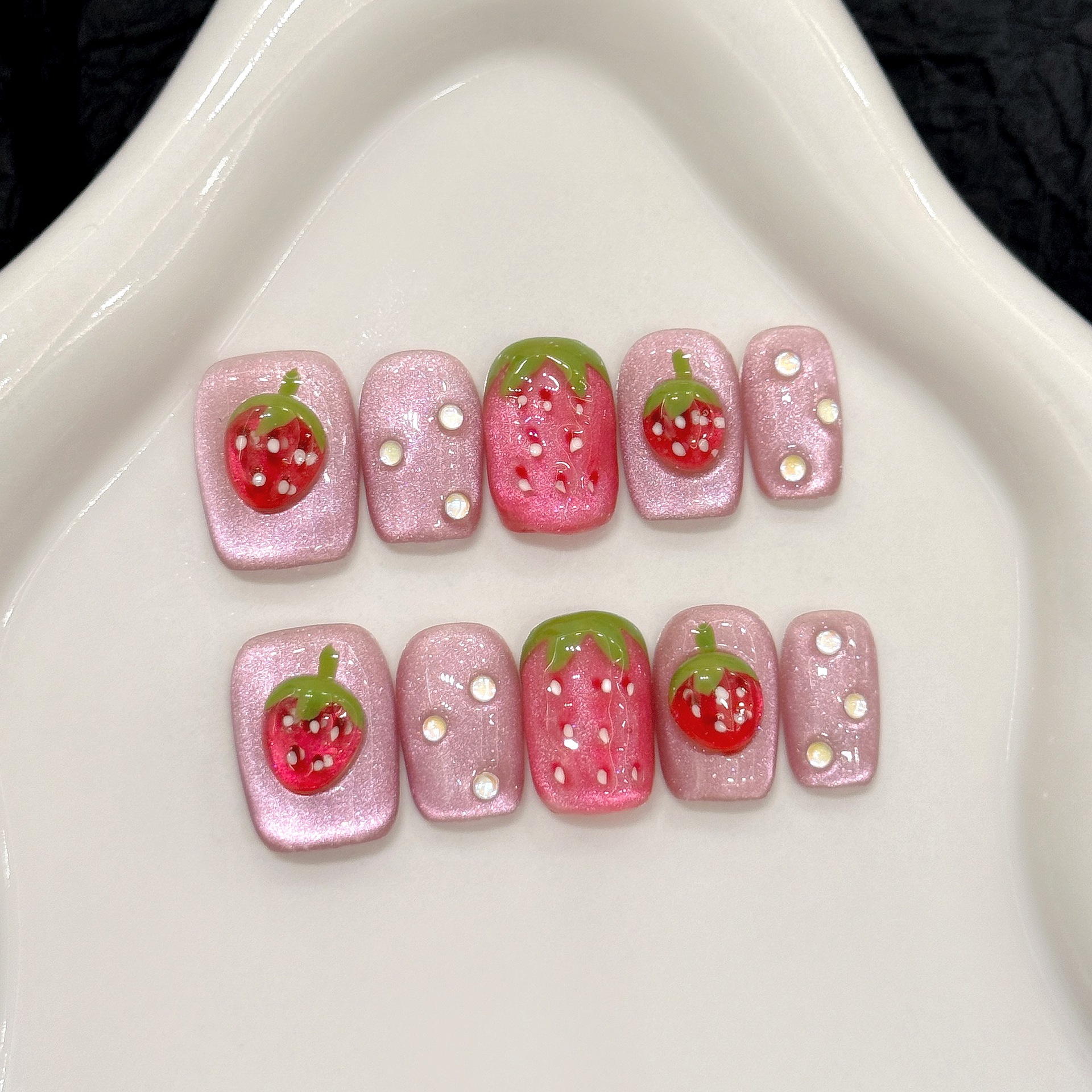 10pcs Cute Red Strawberry Pres - Pressed Flower Art ulasan dan harga