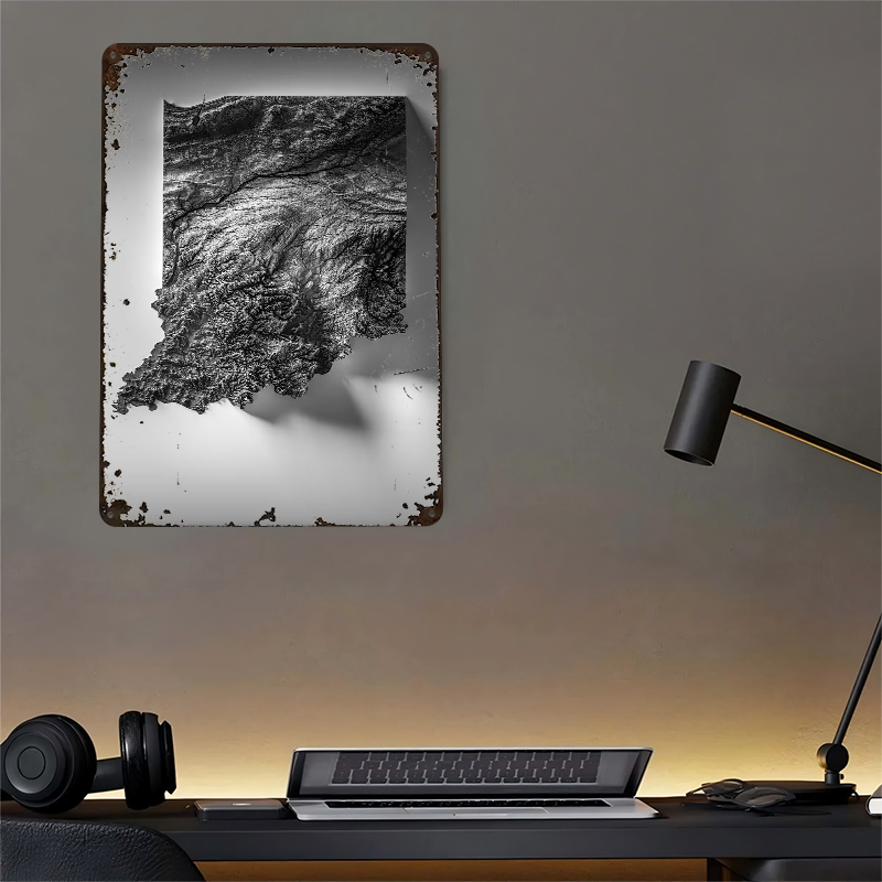 Indiana Topographic Map Printe - Custom Map Poster ulasan dan harga