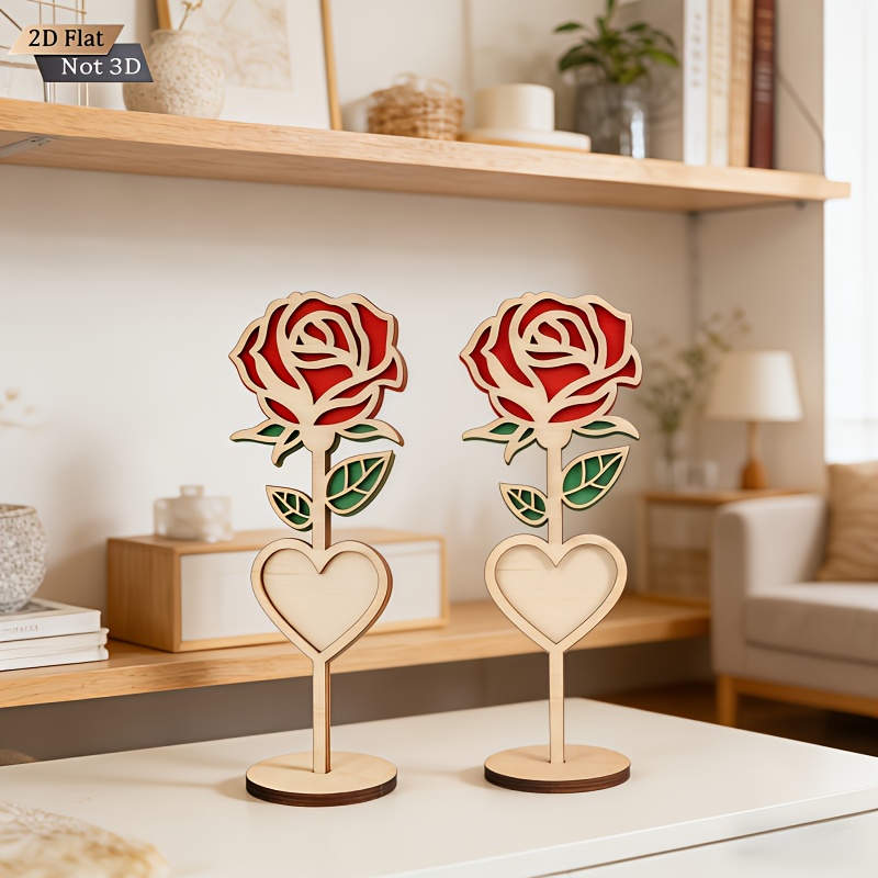 2pcs Handmade Engraved 2D Wood - Engraved Wood Frame ulasan dan harga